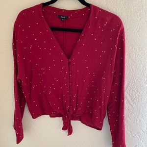 Rails tied crop long sleeve with stars